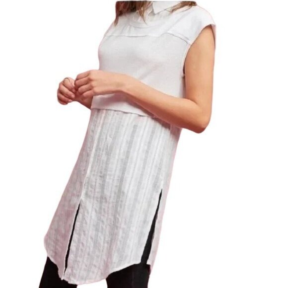 Anthropologie Postmark Londra White y2k Layered Tunic - Picture 3 of 8